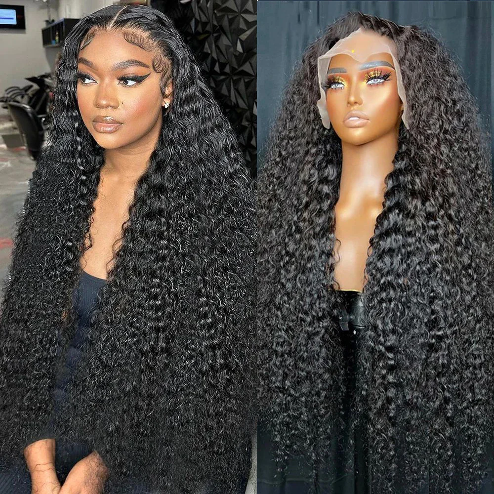 

200% 32 34Inch 13x4 Deep Wave Lace Frontal Wigs Human Hair For Women Brazilian Curly Hair Wig 13x6 Lace Front Wig Pre Plucked