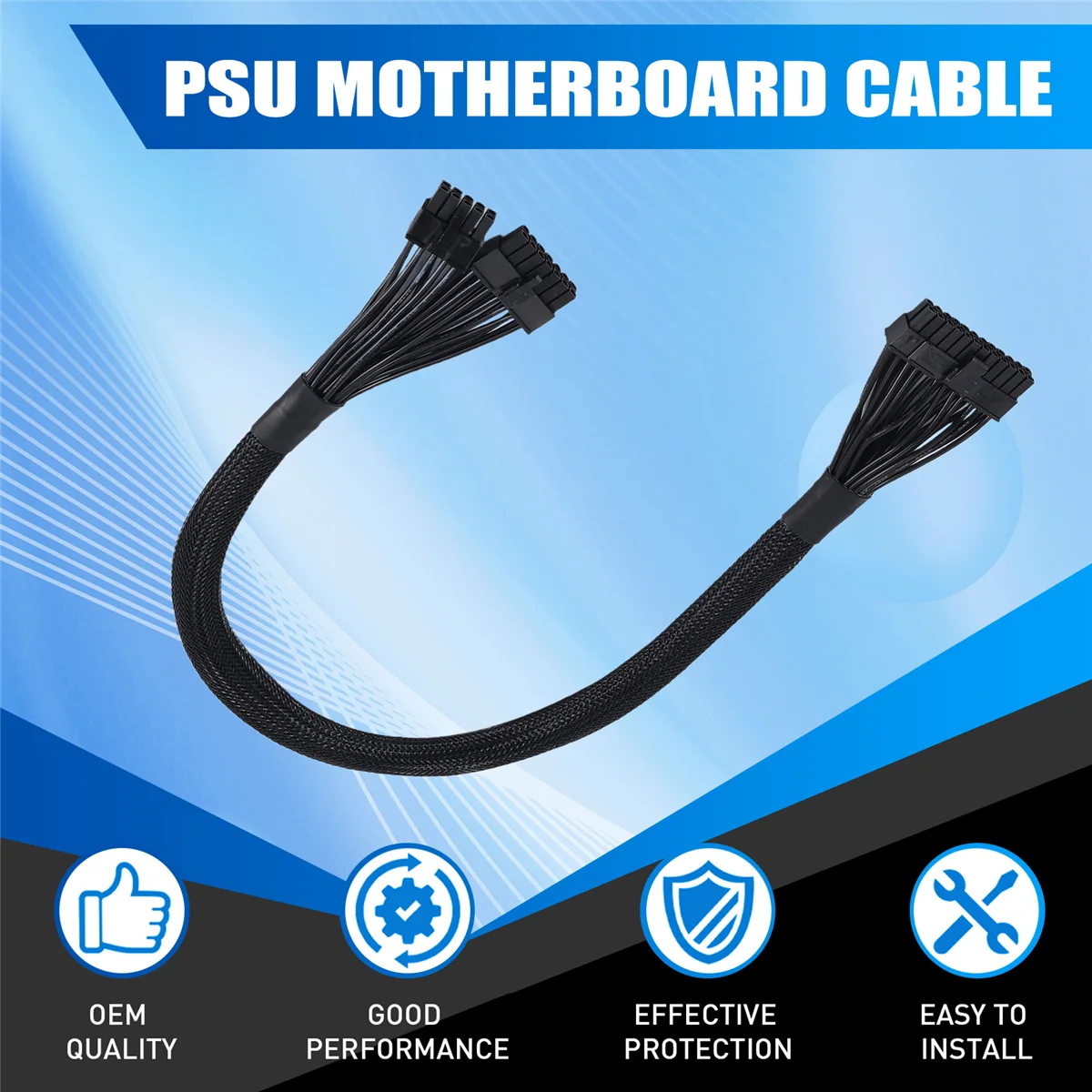 14+10Pin do 24-pinowego kabla zasilającego ATX 20+4-pinowy kabel zasilacza PC do płyty głównej Corsair AX1500I AX1200I AX860I AX760I