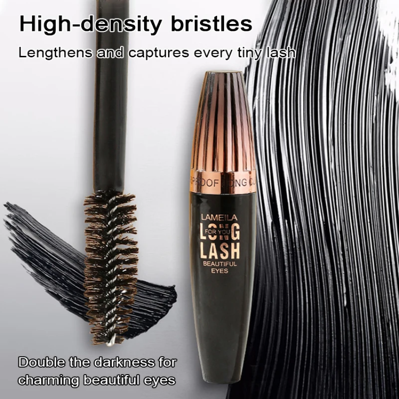 Mascara waterproof sweatproof non-smudging fiber length wholesale thick styling non-removal makeup quick drying priming curling