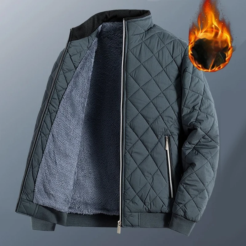 

Winter Parka Men Men's Jacket Thickened Warm Fleece Lined Cotton Padded Coat Men Fashion Parkas Windproof Cold Jackets for Men