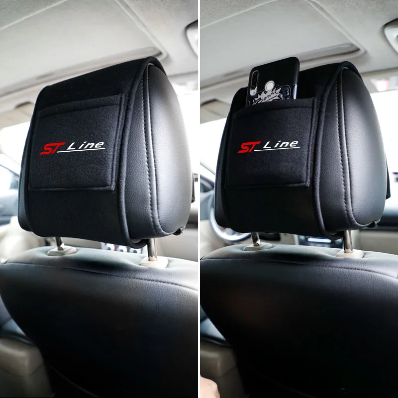 Auto Driver Head Cushion Dust Cover Headrest Cover for Ford ST-line Focus 2 3 Mondeo Ecosport Kuga Mk4 Fiesta Mk3  Accessories