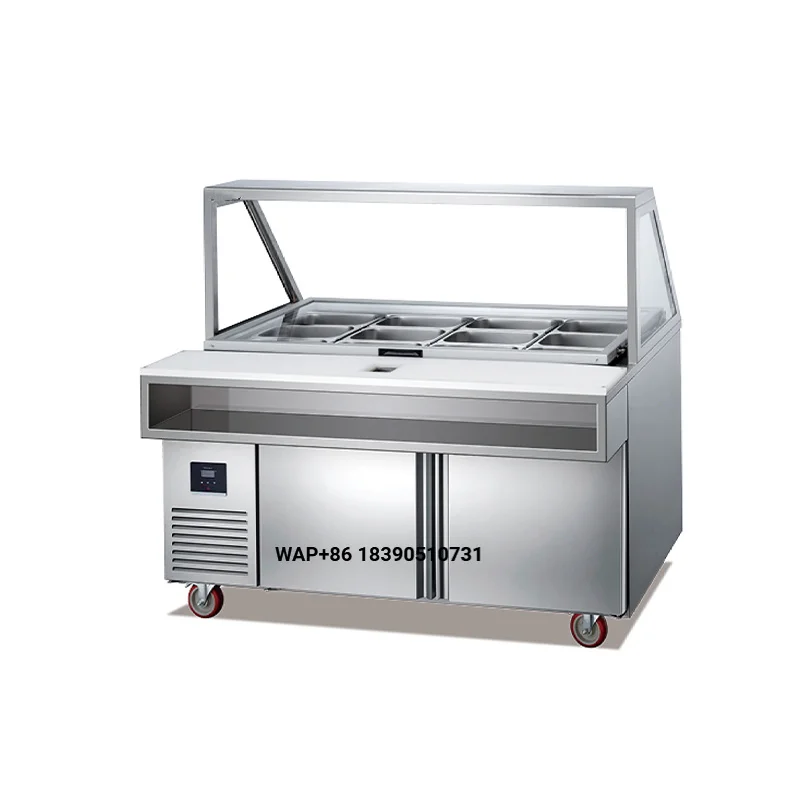 Modern bar Equipment Odm Custom Stainless Steel Mobile bar Station with Refrigeration Function Cocktail bar Station