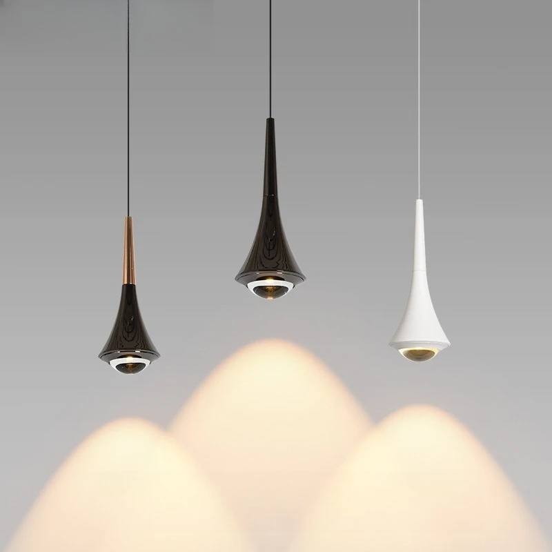 

Water Drop Small Chandelier Entry Door Porch Ambient Hill-shaped Light Bedroom Bedside Adjustable Long-line Light Conical