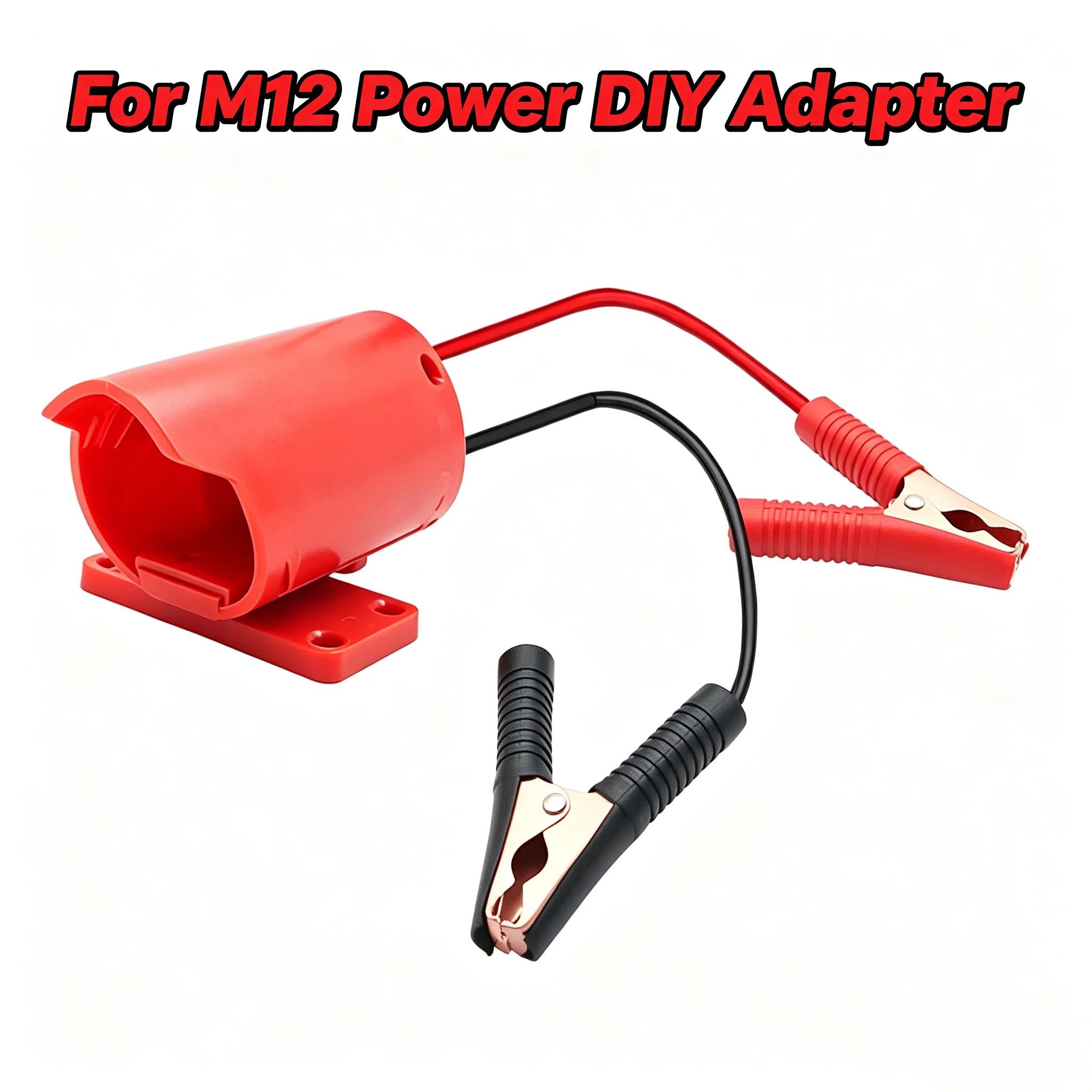 For M12 Power Connector Adapter Car Emergency Starting Tool Part Charger Holster Device DIY For Milwaukee 12V Li-ion Battery