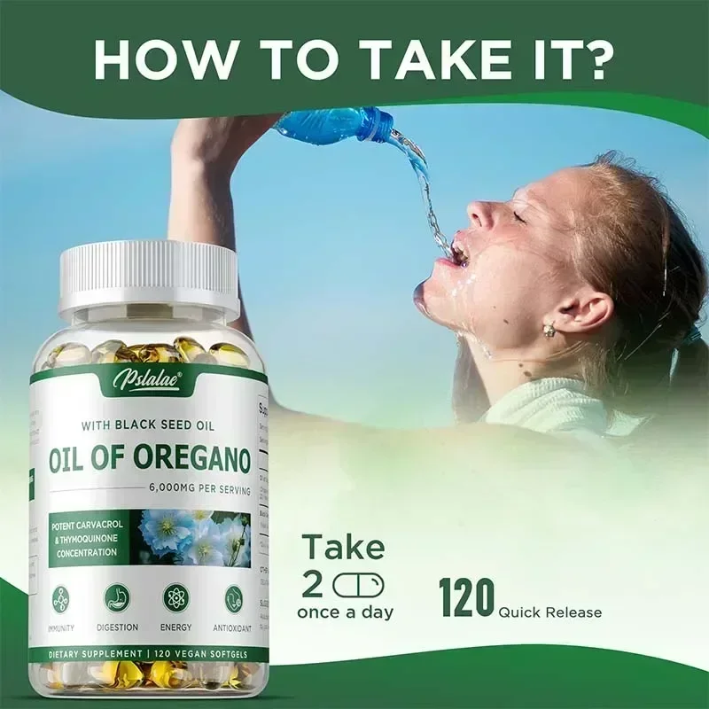 كبسولات زيت أوريجانو - تحسن صحة الهضم والأمعاء، وتوازن نباتات الأمعاء، وتعزز الدورة الدموية، وجهاز المناعة #5