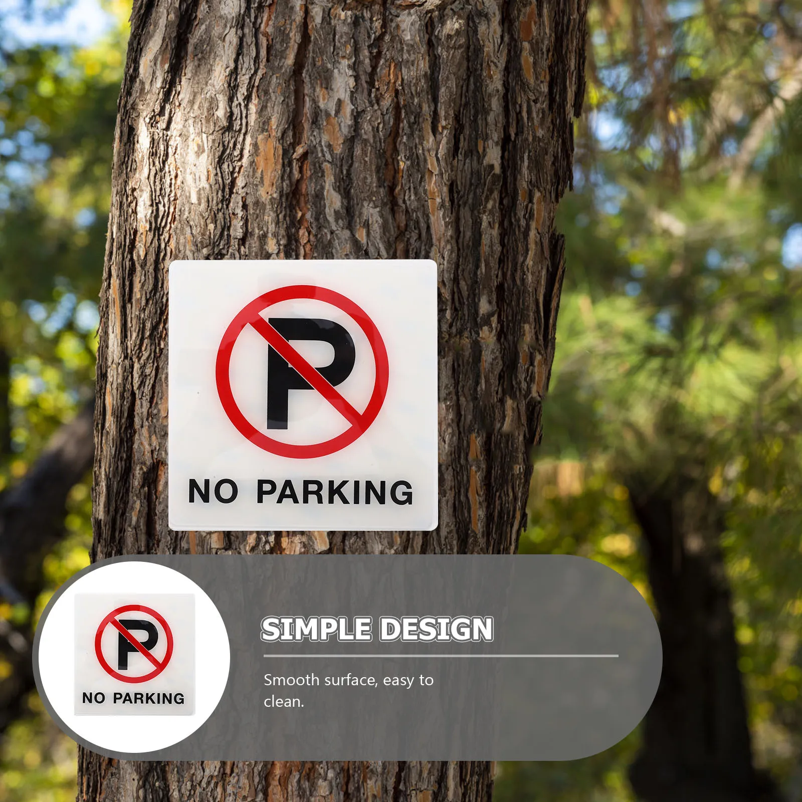 No Parking Sign Acrylic Retro Style Warning for Home Garage Club Non Parking Decorative Sign