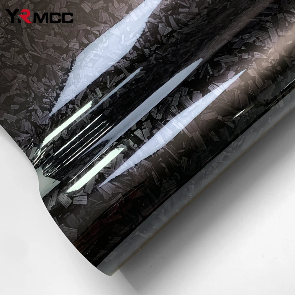 Carbon Fiber Film 300cm Car Stickers Glossy Black Decoration Decal Technology Waterproof  Vinyl Wrap Film DIY Auto Accessories