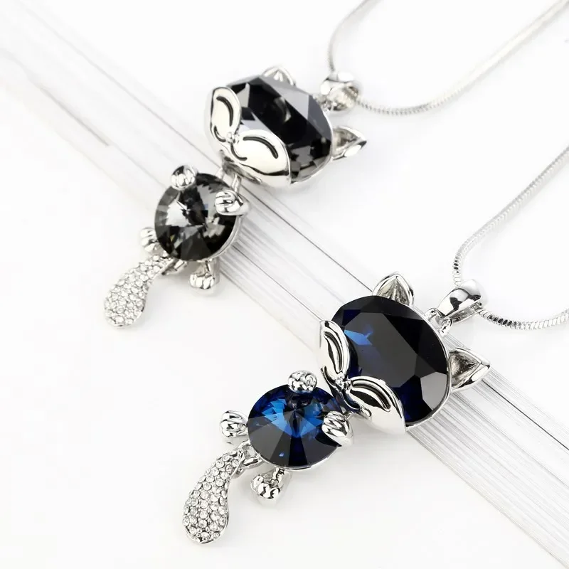 Cute Cat Long Necklaces & Pendants for Women Maxi Collier Femme Fashion Necklace Statement Colar Accessories Jewelry 2026