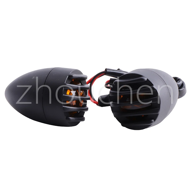 

2Pcs Motorcycle Turn Signal Indicator Blinker Light Vintage Universal Motorbike 12V LED Sequential Flowing Flashing Mini Lamp