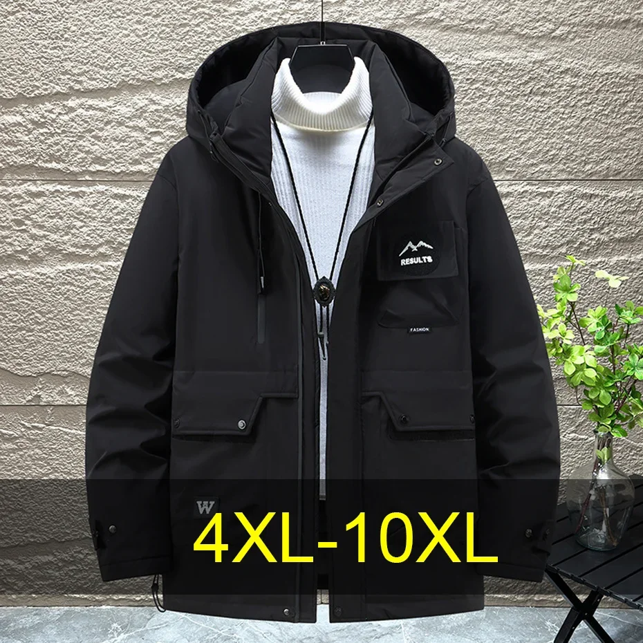 10XL Plus Size Parkas Men Winter Thick Jacket Coat Waterproof Parkas Male Fashion Casual Thick Parkas Male Big Size 10XL