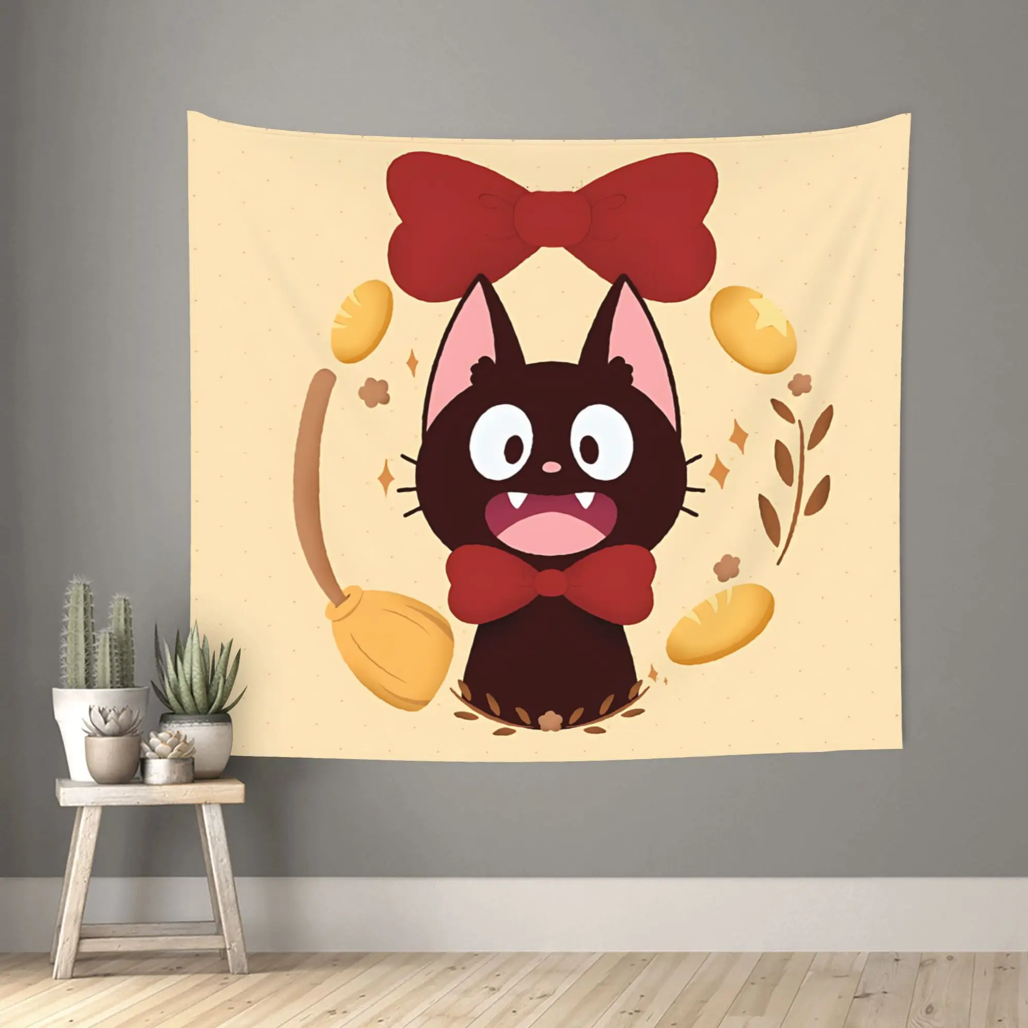 Customized Anime Kiki’s Delivery Service cutecore Tapestry Bedroom Decoration  Wall Hanging Blanket Tapestry Cool Stuff For Room