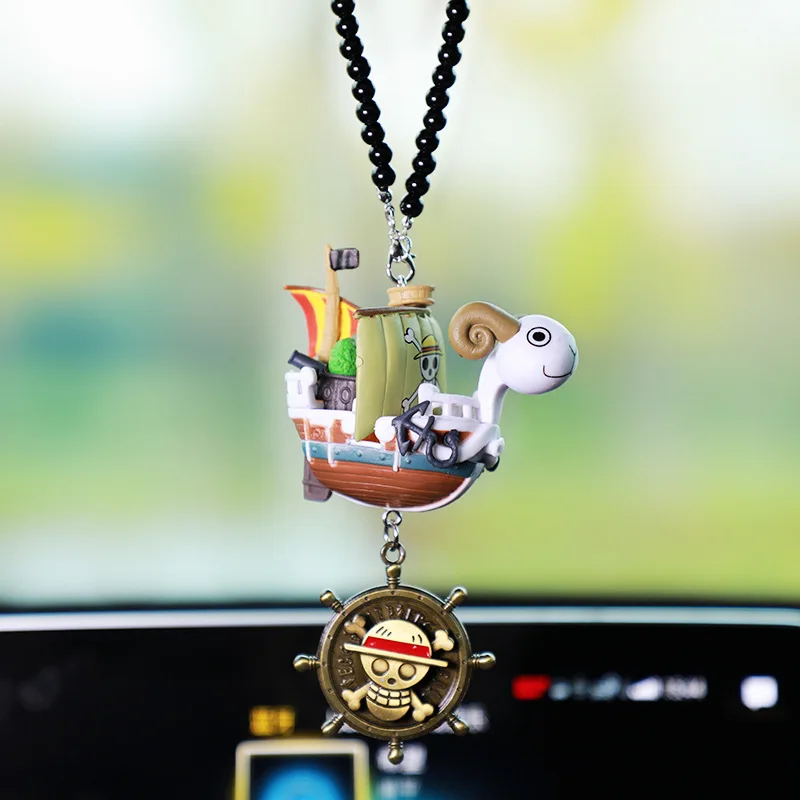 Anime One Piece Thousand Sunny  Meryl Boat Pirate Ship Car Decoration Figure Toys Collectible Model Toy Gifts