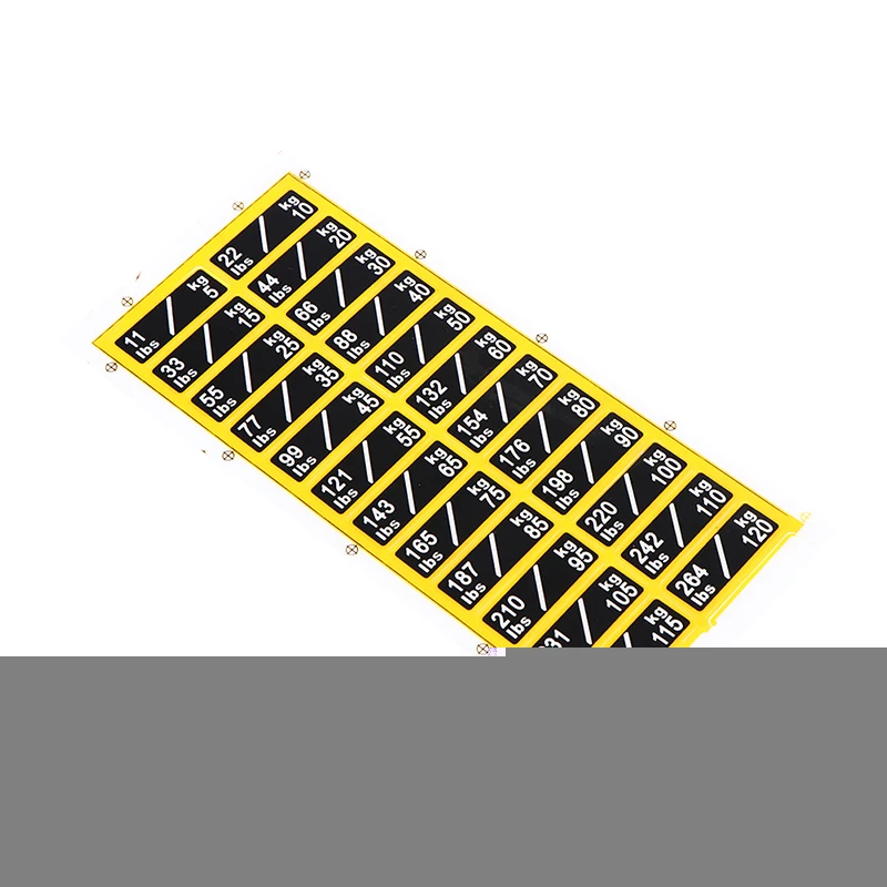 1sheet Weight Sticker Labels For Gym Equipment Accessories Power Equipment Label
