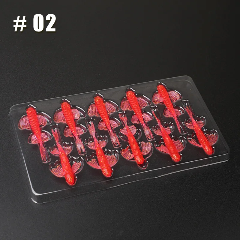 BILLINGS 10-teiliges Set schwimmender Schmetterlings-Schwanzgabelköder, weiche Kunstköder, vielseitige Köder – Detail 8