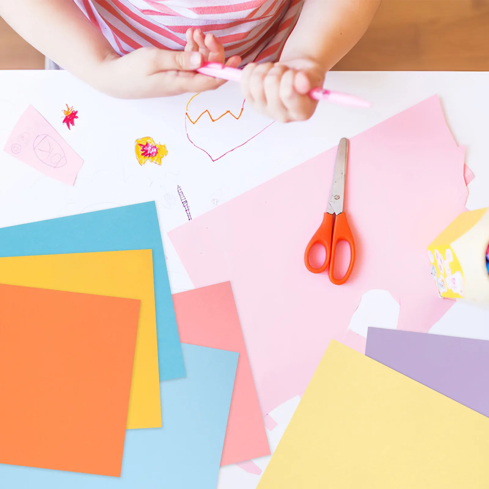 100-sheets-colored-card-stock-assorted-colors-thick-paper-230gsm-a4-card-making-supplies-scrapbooking-craft-bulk-paper