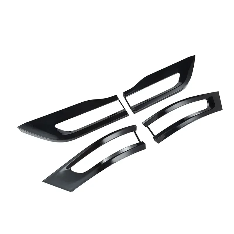 4 PCS For Jeep Grand Cherokee 2014 2015 2016 2017 2018 2019 2020 Gloss Black Rear Fog Lamp Frame Tail Light Lamp Cover ABS Trim
