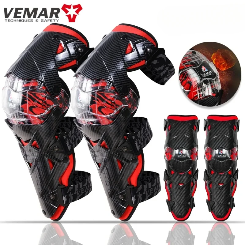Breathable Motorcycle Knee & Elbow Pads Protector Accessories VEMAR MX Motocross Racing Armor Safety Protective Gear for Men