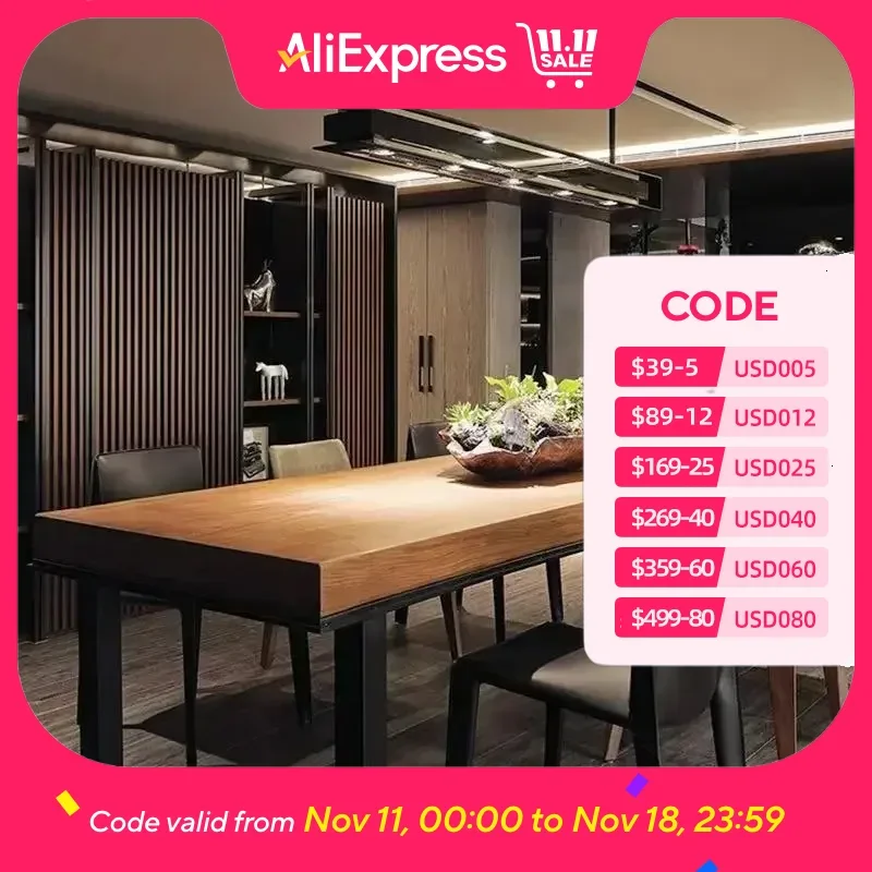 

Деревянный уникальный обеденный стол, водонепроницаемый маслостойкий компактный ресторанный стол, современная мебель для конференций Mesas De Jantar, домашняя мебель