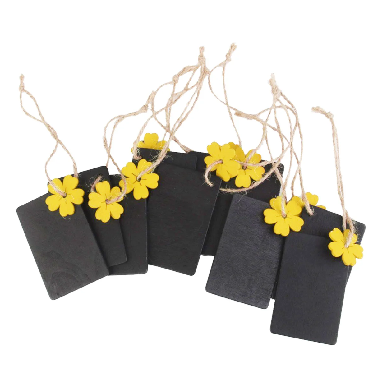 

10pcs Wooden Blackboard Price Tags 7*4.5Cm Double Sided Hanging Chalkboard For Gift Wedding Favor Decor Black Purple