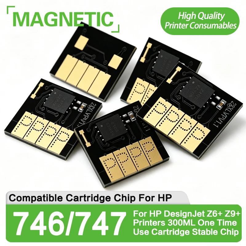 300ML For HP 746 746XL 747 747XL Compatible Ink Cartridge Chip For HP DesignJet Z6+ Z9+ Printers P2V78A P2V79A P2V80A P2V84A