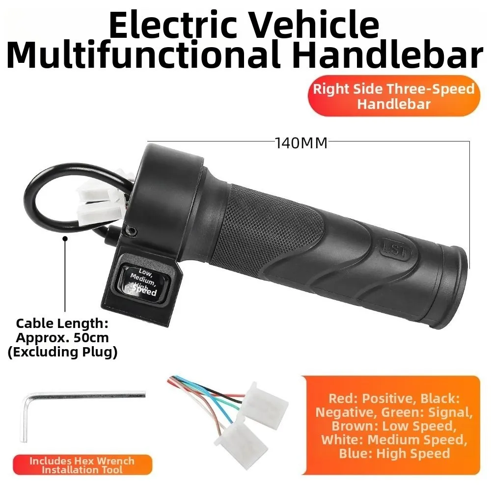 Universal Electric Vehicle Acceleration Handle Sensitive Black Tricycle Speed Regulator Handle Control