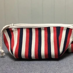 Mar High Quality Unique Design Fashion Strip Toiletry Pouch Zipper Make Up Brush Bag Travel Organizer Wholesale Cosmetic Bags