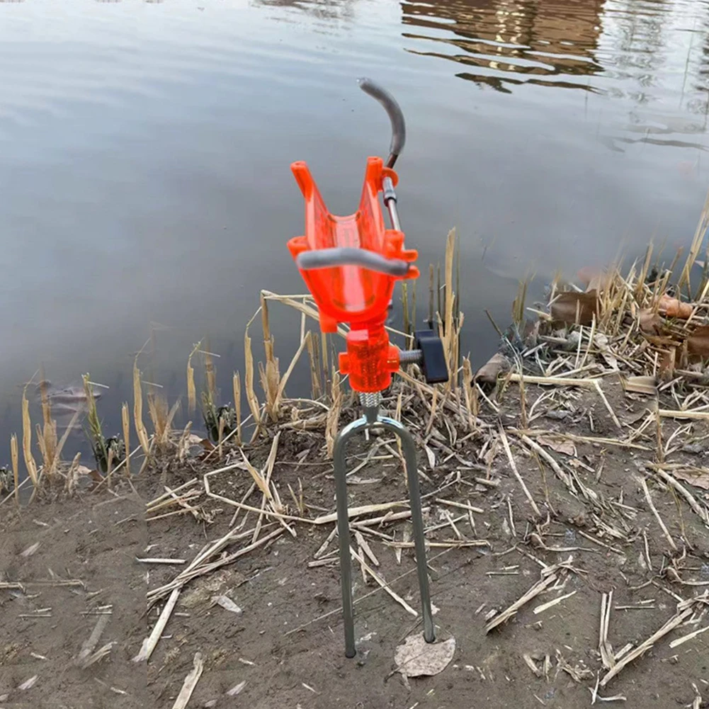 

Stainless Steel Fishing Rod Holder 360 Degree Adjustable Self-Locking Fishing Pole Bracket for Bank Fishing Ground Support