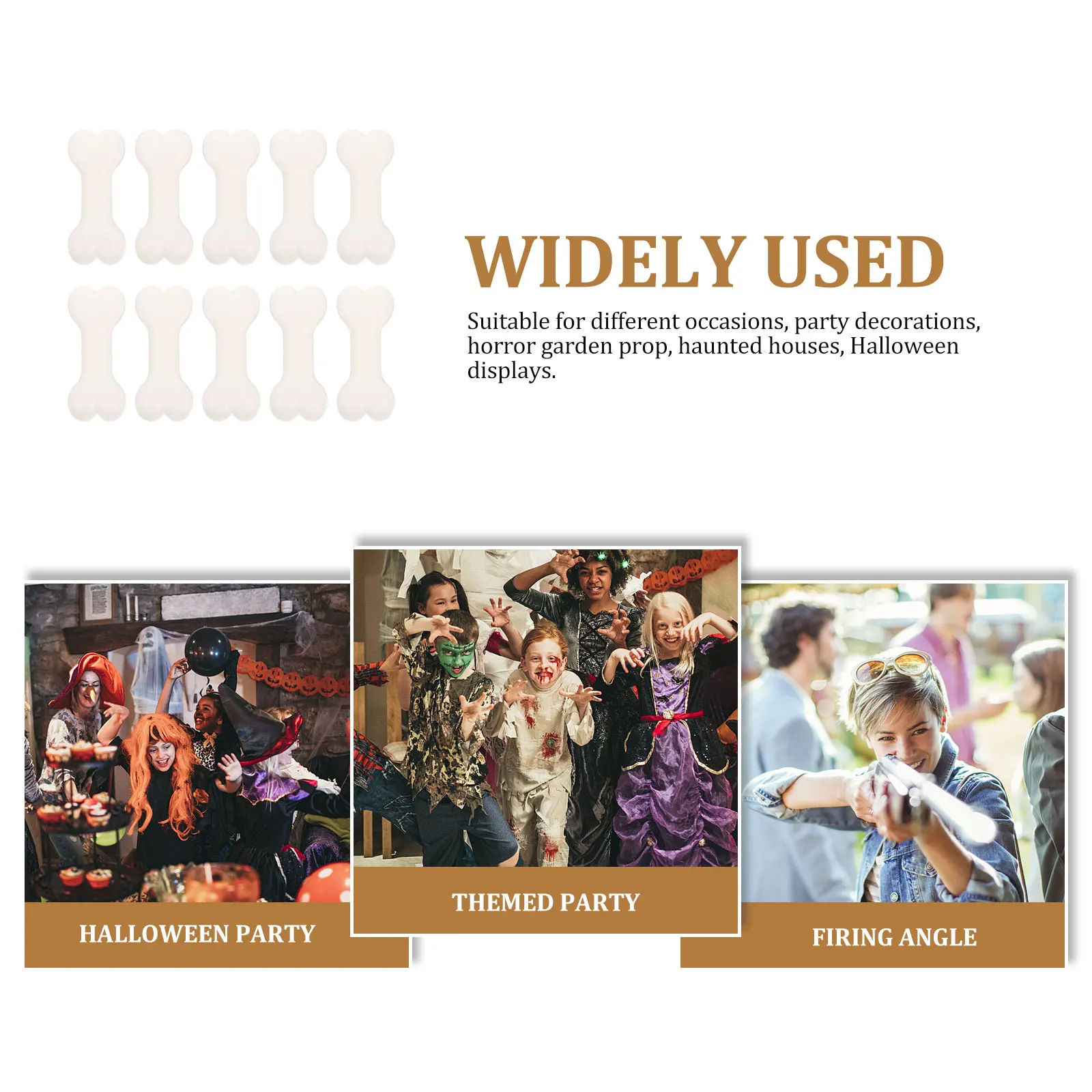 

10Pcs Small Plastic Halloween Bones Simulated Halloween Bone Props Party Decorations Horror Home Decor Bone Decor