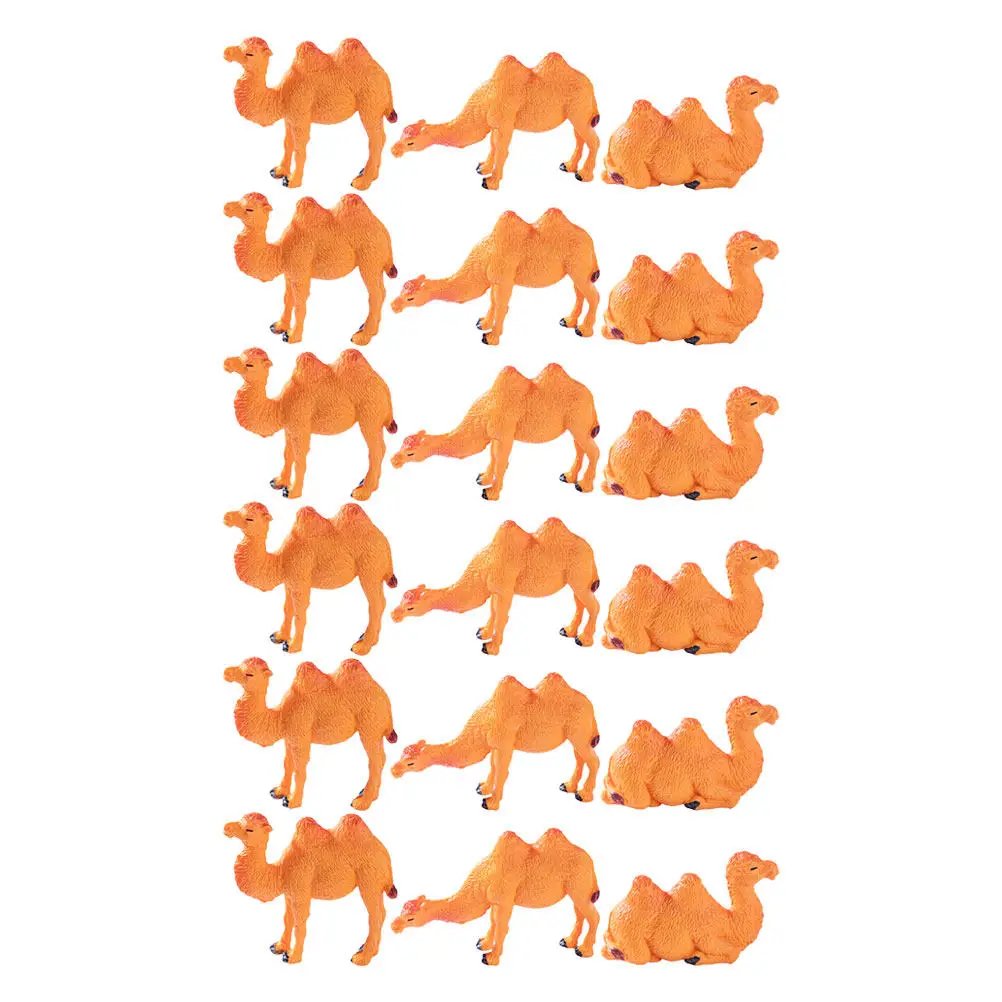 

18Pcs Micro Landscape Camel Mini Animals Figures Realistic Desert Scene Decorations DIY Garden Desktop Ornament