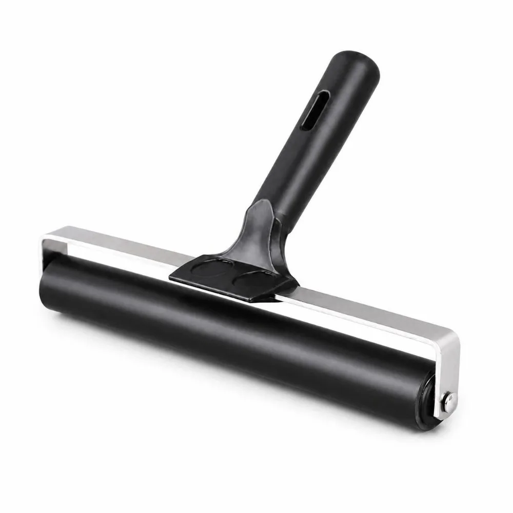 Soft Rubber Brayer Roller Tool Ergonomic Handle Wide Roller Ink Applicator Roller Reusable Durable Roller Paint Roller Brayer