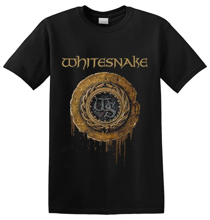 WHITESNAKE - Camiseta \'1987 Logo\' Camisetas de manga corta 100% algodón de alta calidad