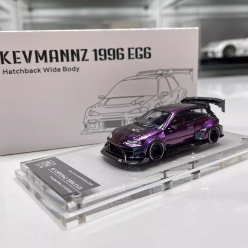 1-64-foshan-exhibition-edition-civic-type-eg6-chameleon-static-resin-car-model-limited-edition-customized-toy