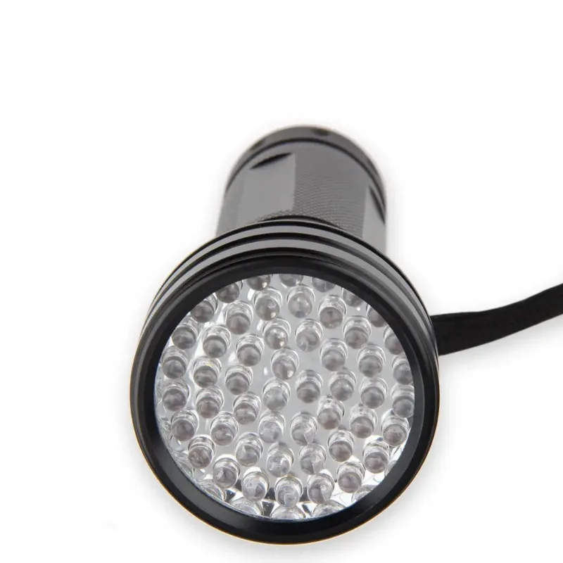 LED UV flashlight, UV black light detection, purple light lamp used for checking paper currency, credit card aluminum 395nM