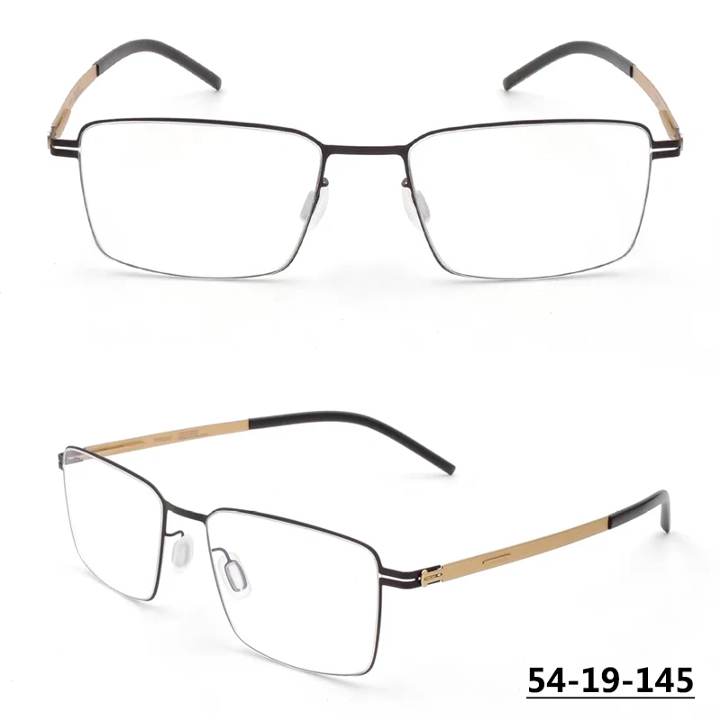 

Men Business Square Glasses Frame Germany Arcus Ultralight Screwless Male Women Thin Eyeglasses Spectacle Small Face Eyewear Lot