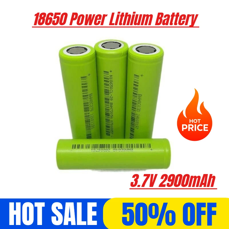 

3.7V 2900mAh 18650 Power Lithium Battery 3C Rate Electric Vehicle Power Bank Solar Street Light