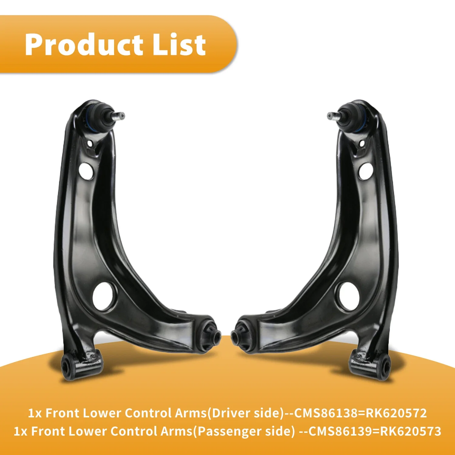 Svenubee Front Lower Control Arms with Ball Joints 2pcs Suspension Kit for Toyota Prius C Yaris Scion xD 2007 2008-2019 - Image 3