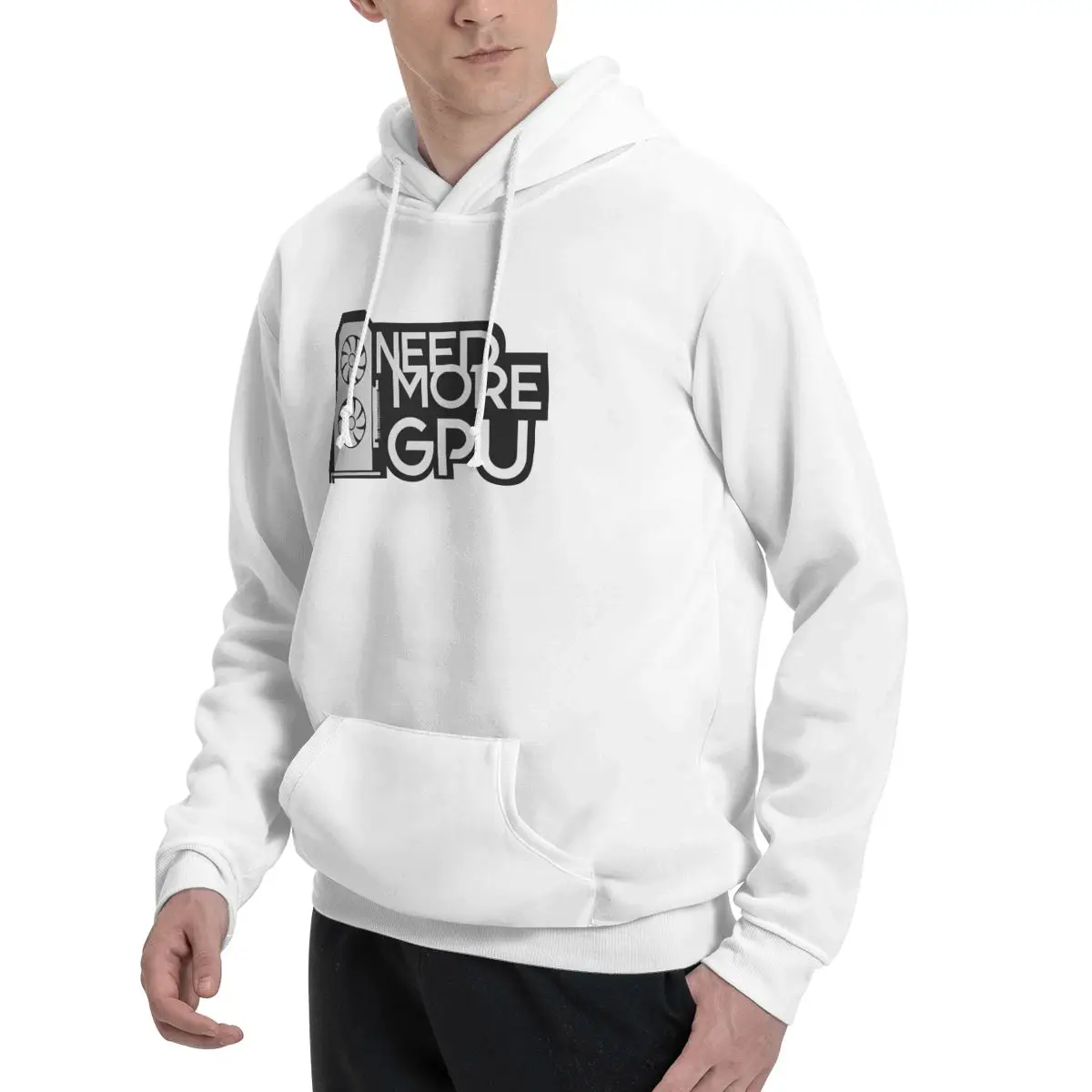 تحتاج إلى المزيد من GPU هوديس للرجال والنساء بلوفر كاجوال بلوزات عصرية بأكمام طويلة مع قلنسوة للخريف والشتاء #2