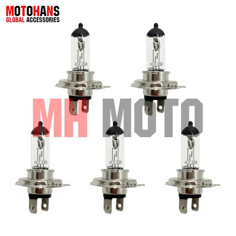 1/5 PCS H4 HEAD LIGHT LAMP BULB P43T 12V35/35W DOUBLE HEAD FOR MOPED SCOOTER DIRT BIKE