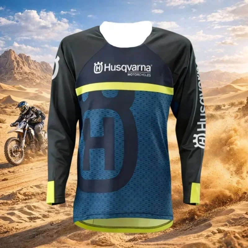 Men's Sports T-shirt Men Enduro Racing Long Sleeve Jersey Mountain Bike Offroad Motorbike Riding Top Casual Sport Training Tee