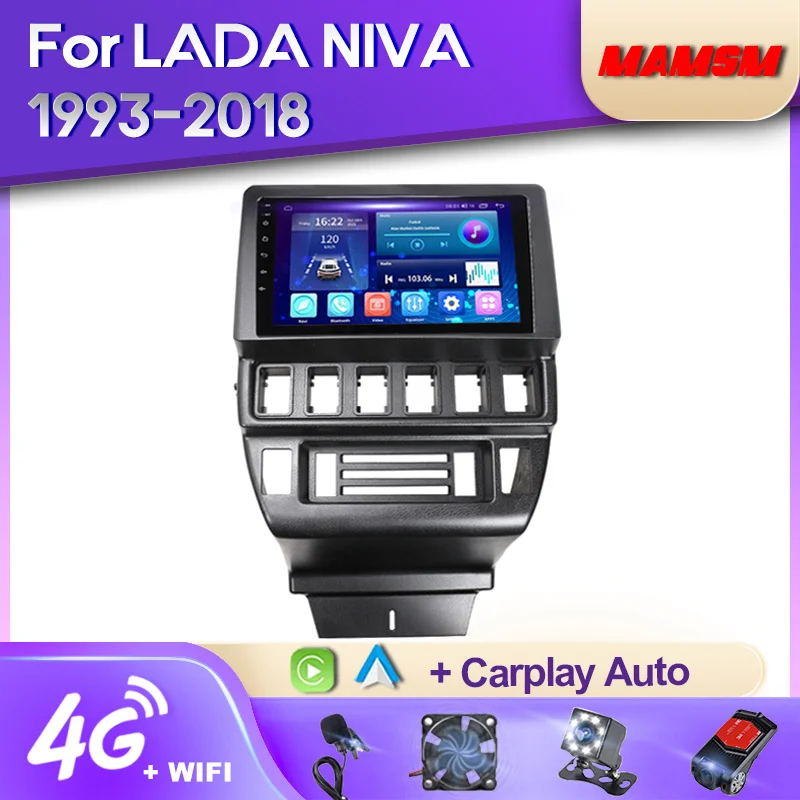 MAMSM Android 12 Autoradio per LADA NIVA 1993 - 2018 lettore Video multimediale GPS 4G Carplay Autoradio Stereo 2K QLED unità principale