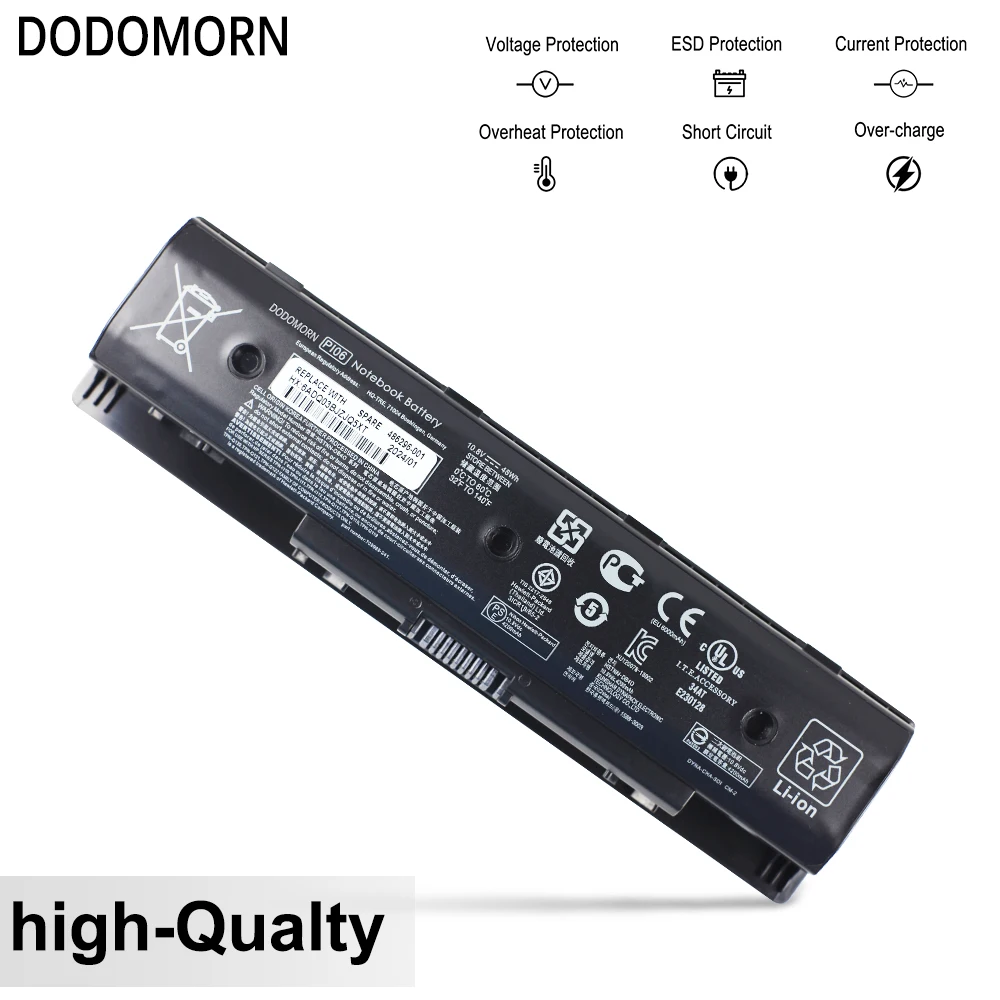 Dodomorn แบตเตอรี่แล็ปท็อป PI06สำหรับ HP ศาลา14 15อิจฉา17 17T 17Z ชุด HSTNN-DB4N HSTNN-DB4O 710417-001 710416-001PI09 49Wh