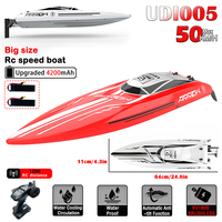 Udirc RC Boat Udi005 50Km/H High Speed Brushless Motor 2.4GHz Remote Control RC Speedboat PvC Electric Boat Toys Gift for Boy