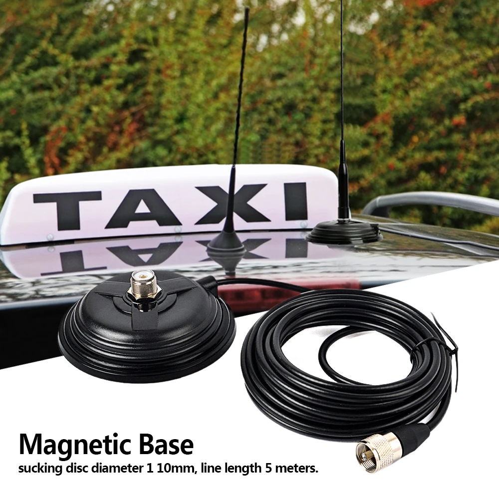 Antenna Magnet Mount Magnetic Base with Coax RG58 Cable PL259 Connector for Mobile Ham Radio Antenna