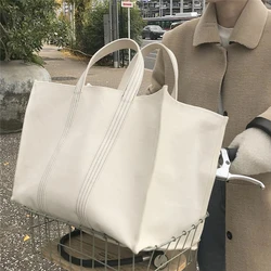 Extra Large Designer Bag for Women 2024 Canvas Tote Bags Travel Handle Handbags Shopper Casual White Beach Washable Shoulder Bag