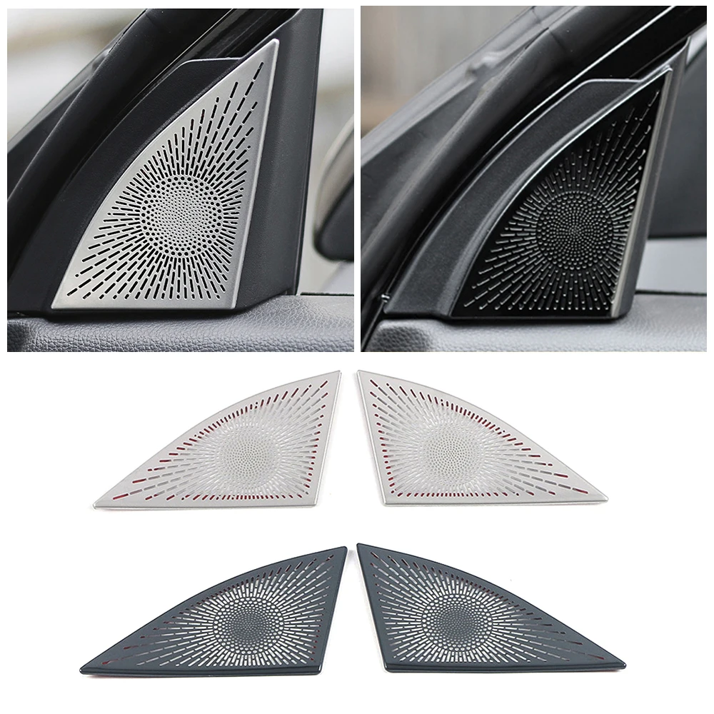 For Toyota Highlander XU70 2020-2025 Car Inner Window Front Triangle Pillar Column Cover Frame Trim Stainless Steel Sticker