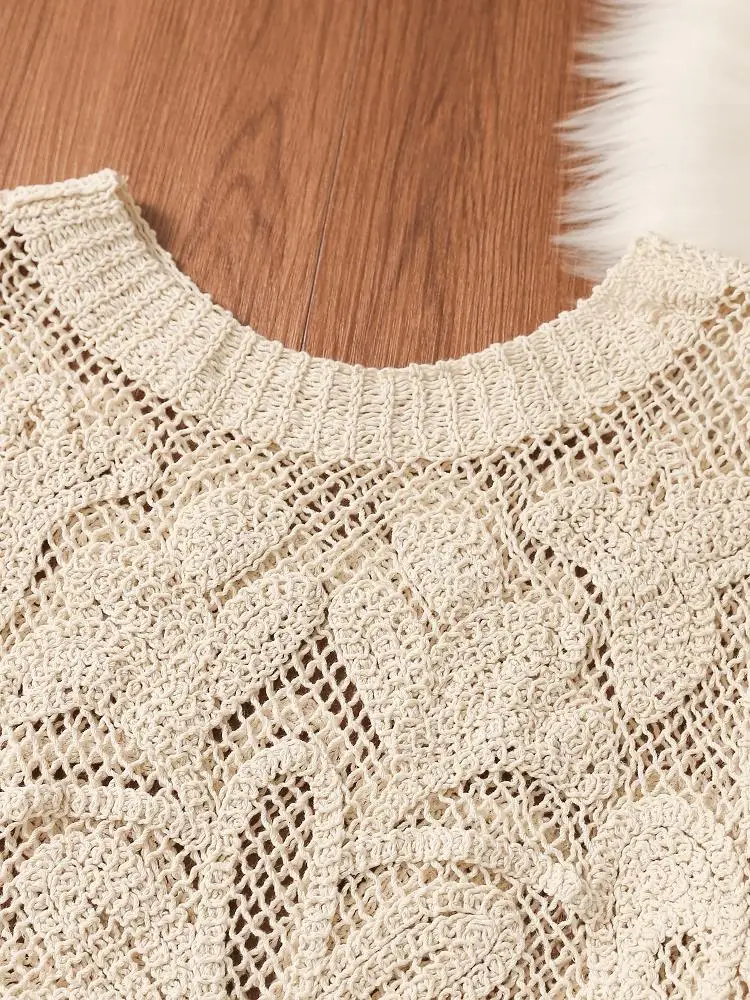 Design Sensation Gilet lavorato a maglia scavato Abbigliamento interno estivo da donna Capispalla Pure Desire Spicy ort Svel Top