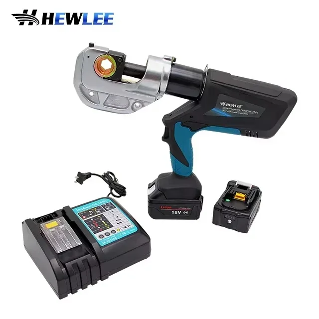 HEWLEE HL-400Pro Portable Hydraulic Crimper Tool Crimping Pliers Battery Powered Hydraulic Wire Cable Lug Crimping Tool
