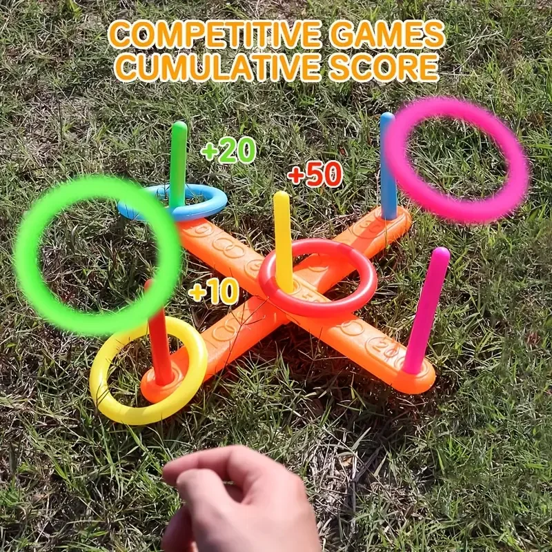 Zabawki do rzucania pierścieniami, pętla do rzucania, zabawka z końcówką do rzucania dla rodziców i dzieci, interaktywna zabawa na świeżym powietrzu, sporty rekreacyjne.