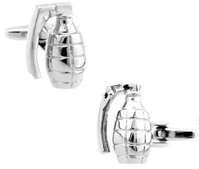 Wholesale Christmas Grenade Cufflinks Personalized Gifts for Men Father Boyfriend Husband - Unique Fashion Accessory
