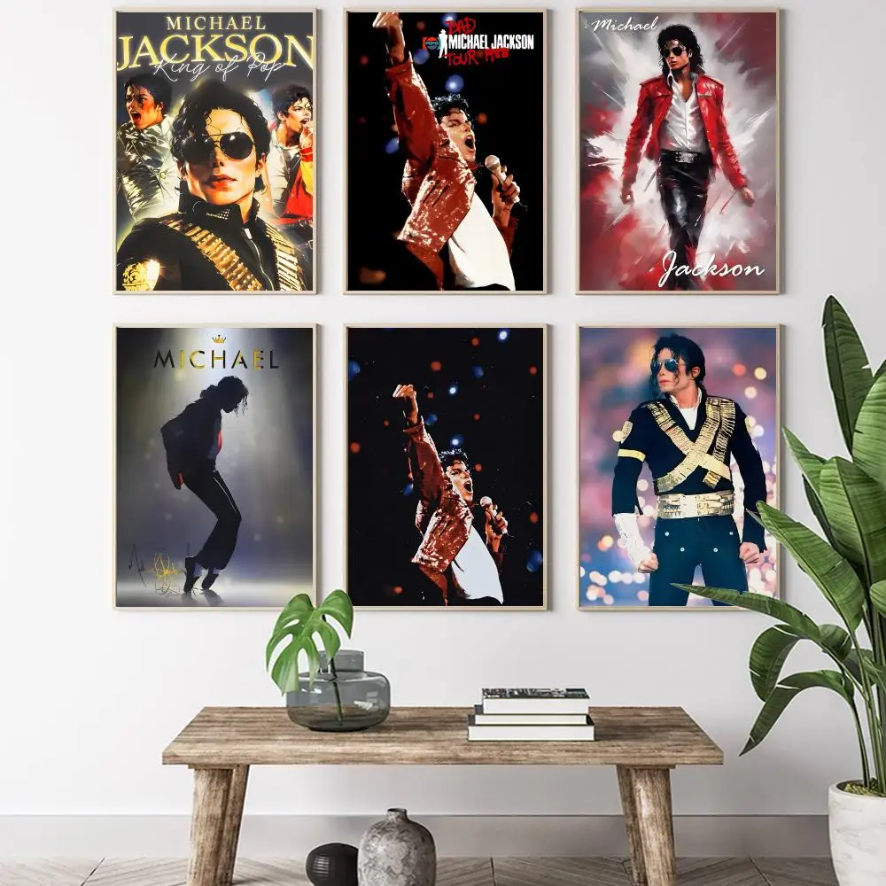 Musicians And Singers Michael Jackson Painting Calligraphy Canvas Poster: Crease Free Waterproof Durable All Space Wall Decor